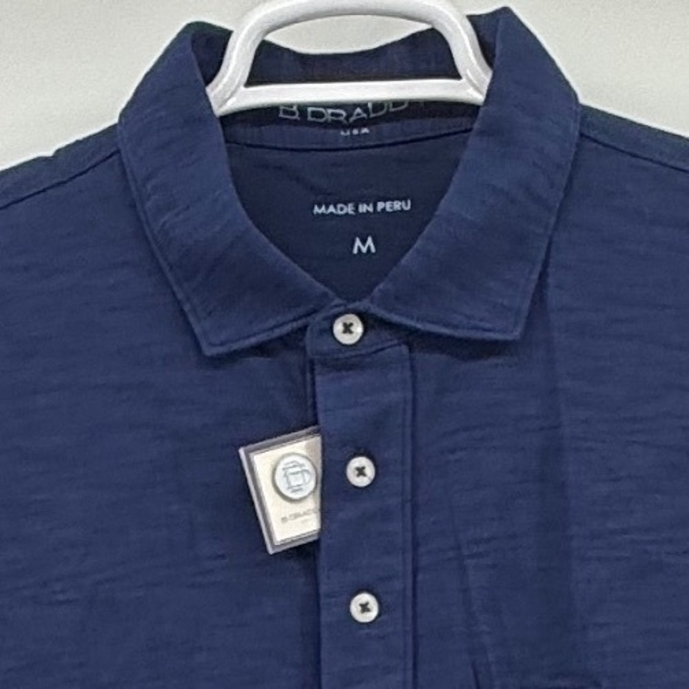 B. Draddy Graham Polo M Regal Navy Blue Pima Cotton Pappy Cup Pappy Van Winkle